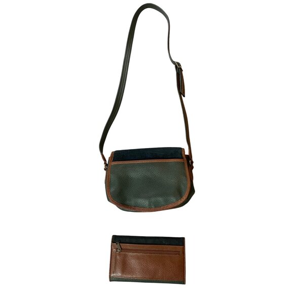 Vintage Esprit San Francisco Leather Crossbody Bag & Wallet Set - Picture 3 of 12